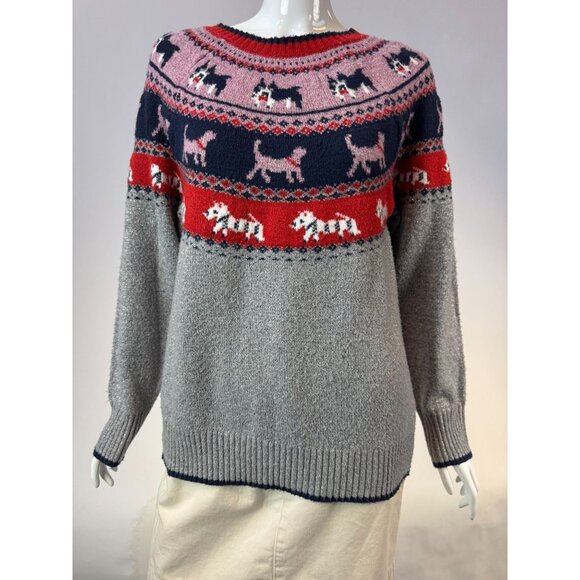 Vintage Holiday Time Dog Pattern Sweater M (8-10) - Picture 9 of 16
